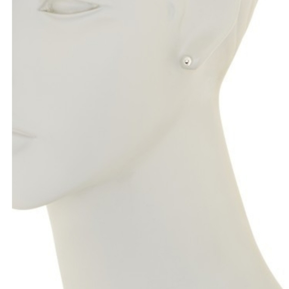 Agento Vivo Sterling Silver Ball Studs Earrings - Picture 7 of 8